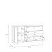Sideboard >HIGH ROCK< in Schwarz/ Riviera Eiche Dekor, 3 Schubladen, 1 Tür - 151,3x85,1x40,2cm (BxHxT)