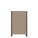 Hochkommode >HIGH ROCK< in Schwarz / Riviera Eiche Dekor, 4 Schubladen - 69,8x110,7x40,2cm (BxHxT)