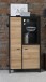 Stauraumvitrine >HIGH ROCK< in Schwarz/ Riviera Eiche Dekor - 86,3x152,3x40,2cm (BxHxT)