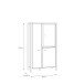 Stauraumvitrine >HIGH ROCK< in Schwarz/ Riviera Eiche Dekor - 86,3x152,3x40,2cm (BxHxT)
