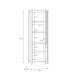 Vitrine >HIGH ROCK< in Schwarz / Riviera Eiche Dekor - 64,8x193,9x40,2cm (BxHxT)