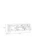 Lowboard >HIGH ROCK< in Schwarz/ Riviera Eiche Dekor mit Schublade - 151,3x49,9x40,2cm (BxHxT)