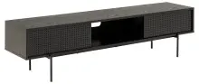 TV-Board >Angus< in schwarz, MDF, Stahl -...