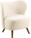 Loungesessel >Crosby< in creme, Polyester, Rubberwood - 76x82x73cm (BxHxT)