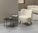 Loungesessel >Crosby< in creme, Polyester, Rubberwood - 76x82x73cm (BxHxT)