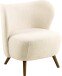 Loungesessel >Crosby< in creme, Polyester, Rubberwood - 76x82x73cm (BxHxT)