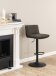 Barhocker >Flynn< (2er-Set) in Grau, Polyester, Stahl - 44x107x53cm (BxHxT)