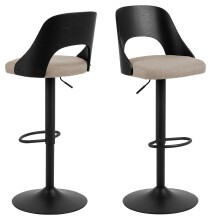 Barhocker >Lucy< (2er-Set) in sand, Polyester,...
