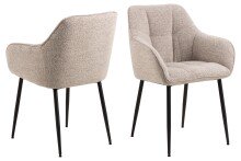 Armlehnstuhl >Brenda< (2er-Set) in Beige, Stoff,...