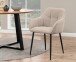 Armlehnstuhl >Brenda< (2er-Set) in Beige, Stoff, Stahl - 59x84,5x54,5cm (BxHxT)