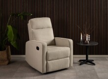 TV-Sessel >Asila< in Beige, Polyester, Stahl -...