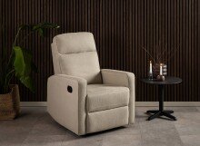 TV-Sessel >Asila< in Beige, Polyester, Stahl -...