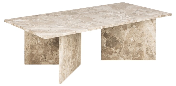 Couchtisch >Vega< in Braun, Marmor - 140x42x70cm (BxHxT)