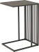 Beistelltisch >Strington< in schwarz, MDF, Stahl - 35x63x43cm (BxHxT)