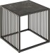 Beistelltisch >Strington< in schwarz, MDF, Stahl - 40x40x40cm (BxHxT)