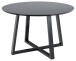 Esstisch >Malika< in schwarz, MDF, Massivholz - 75x120cm (HxD)