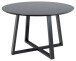 Esstisch >Malika< in schwarz, MDF, Massivholz - 75x120cm (HxD)
