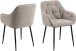 Armlehnstuhl >Brooke< (2er-Set) in Beige, Stoff, Stahl - 58x83x55cm (BxHxT)
