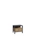 Nachtkommode >HIGH ROCK< in Schwarz  / Riviera Eiche Dekor, 1 Schublade - 54,8x48,7x40,2cm (BxHxT)
