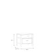 Nachtkommode >HIGH ROCK< in Schwarz  / Riviera Eiche Dekor, 1 Schublade - 54,8x48,7x40,2cm (BxHxT)