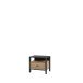 Nachtkommode >HIGH ROCK< in Schwarz  / Riviera Eiche Dekor, 1 Schublade - 54,8x48,7x40,2cm (BxHxT)