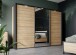 Schiebetürenschrank >HIGH ROCK< in Riviera Eiche Dekor mit Spiegel - 269,9x210,5x61,2cm (BxHxT)