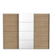 Schiebetürenschrank >HIGH ROCK< in Riviera Eiche Dekor mit Spiegel - 269,9x210,5x61,2cm (BxHxT)