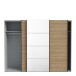 Schiebetürenschrank >HIGH ROCK< in Riviera Eiche Dekor mit Spiegel - 269,9x210,5x61,2cm (BxHxT)