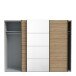 Schiebetürenschrank >HIGH ROCK< in Riviera Eiche Dekor mit Spiegel - 269,9x210,5x61,2cm (BxHxT)