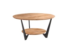 Couchtisch >2176< "rund" in Eiche , Massivholz - 87x46x87cm (BxHxT)