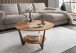 Couchtisch >2176< "rund" in Eiche , Massivholz - 87x46x87cm (BxHxT)