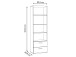 Bücherregal >LUPO< mit 2 Schubladen und 4 Böden in Betonoptik Lichtgrau - 60,2x187,9x34,8cm (BxHxT)