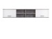 Wandregal >LUPO< in Betonoptik Lichtgrau/ Weiß - 206,4x39,3x25,1cm (BxHxT)