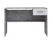 Schreibtisch >LUPO< mit Schublade in Weiss/Betonoptik Lichtgrau  - 110x72,3x52cm (BxHxT)