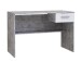 Schreibtisch >LUPO< mit Schublade in Weiss/Betonoptik Lichtgrau  - 110x72,3x52cm (BxHxT)