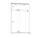 Schiebetürenschrank >LUPO< in Weiss / Betonoptik Lichtgrau  - 120x190,5x61,2 (BxHxT)