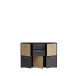 Sideboard >QUADRO 2< mit 5 Türen und 2 Schubladen, in grau / Lamela Eiche hell - 138,2x95,1x40cm (B/H/T)