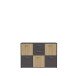 Sideboard >QUADRO 2< mit 5 Türen und 2 Schubladen, in grau / Lamela Eiche hell - 138,2x95,1x40cm (B/H/T)