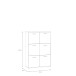 Highboard >QUADRO 2< mit 6 Türen, in / Lamela Eiche Dekor - 93,5x139,9x40cm (B/H/T)