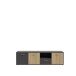 TV-Lowboard >QUADRO 2< mit 3 Türen und Schublade, in grau / Lamela Eiche Dekor 182,9x50,3x40cm (B/H/T)