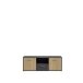TV-Lowboard >QUADRO 2< mit 2 Türen und Schublade, in grau / Lamela Eiche Dekor - 138,2x50,3x40cm (B/H/T)
