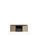 TV-Lowboard >QUADRO 2< mit 2 Türen und Schublade, in grau / Lamela Eiche Dekor - 138,2x50,3x40cm (B/H/T)