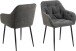 Armlehnstuhl >Brooke< (2-teilig) in Grau, Stoff, Stahl - 58x83x55cm (BxHxT)