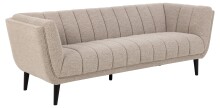 3-Sitzer >Tampa< in Beige, Stoff, Rubberwood -...
