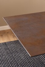 Esstisch >Heaven< in rostbrown, schwarz - 200x75,5x100 (BxHxT)