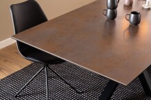 Esstisch >Heaven< in rostbrown, schwarz - 200x75,5x100 (BxHxT)