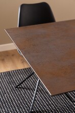 Esstisch >Heaven< in rostbrown, schwarz - 200x75,5x100 (BxHxT)