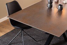 Esstisch >Heaven< in rostbrown, schwarz - 200x75,5x100 (BxHxT)