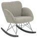 Schaukelstuhl >Kelsey< in graubraun, Polyester. Stahl - 67,5x80x90cm (BxHxT)