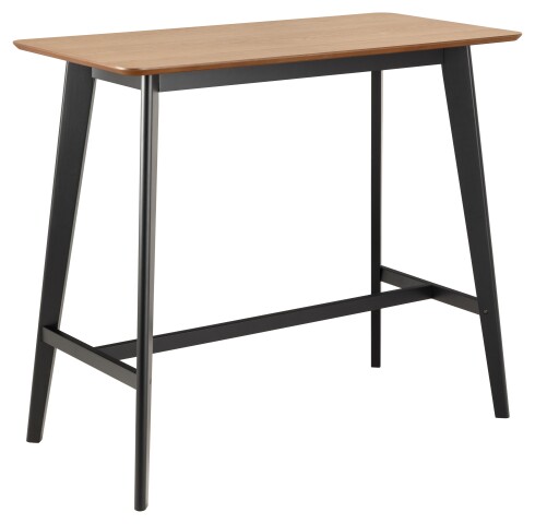 Bartisch >Roxby< in Eiche; schwarz, MDF, Rubberwood - 120x105x60cm (BxHxT)